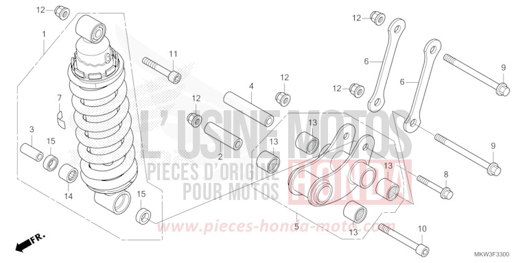 COUSSIN ARRIERE von NC750X DCT PEARL DEEP MUD GRAY (NHC47) von 2023